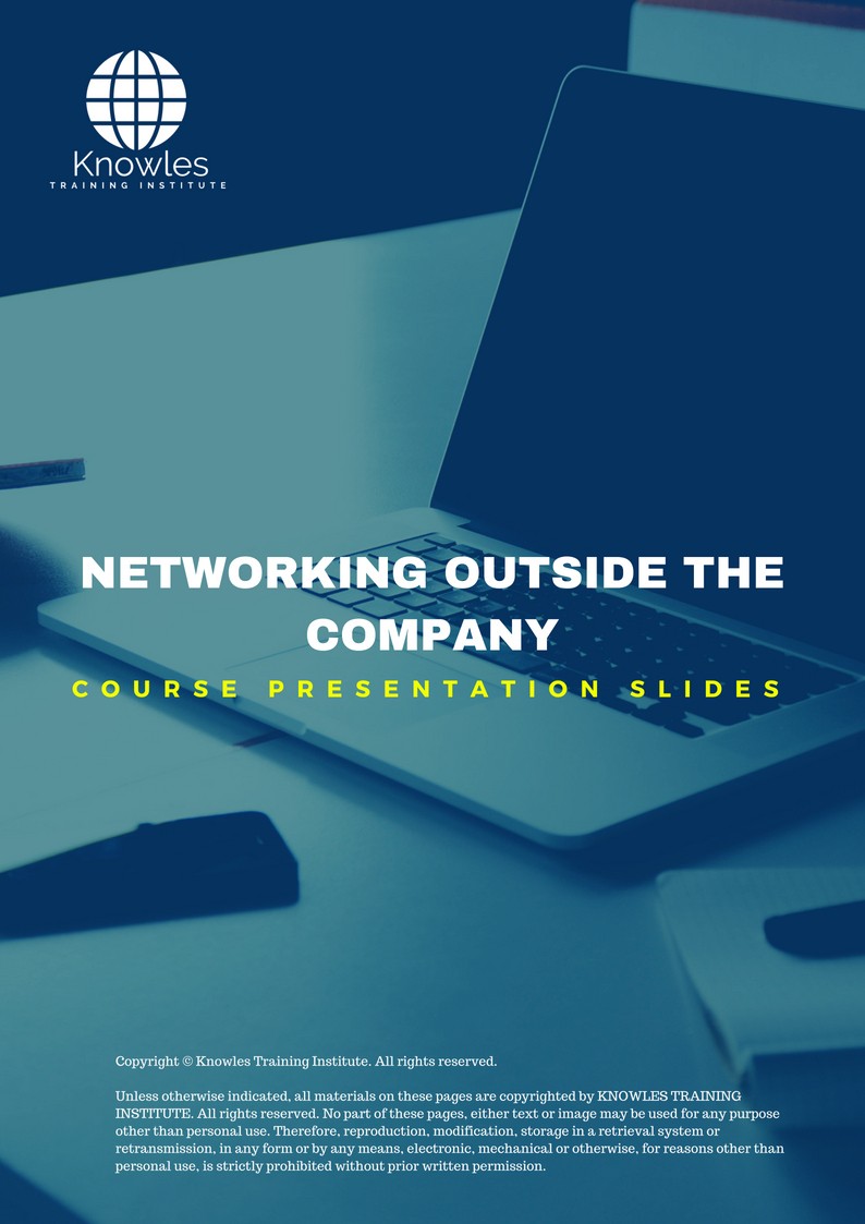 PPT Slides Used During Course For Networking Outside The Company Course in New Zealand