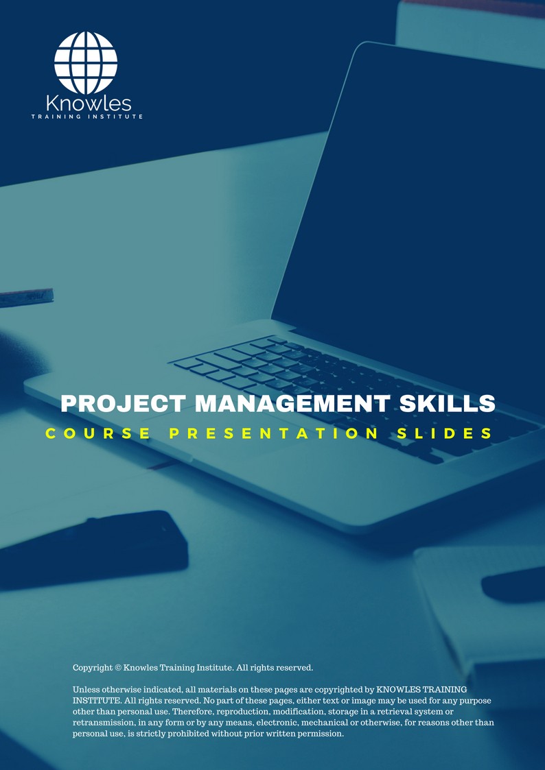 PPT Slides Used During Course For Project Management Skills course in New Zealand