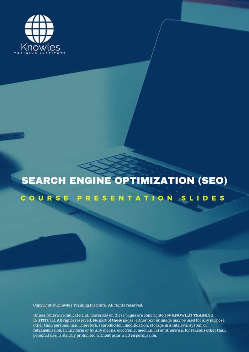 PPT Slides Used During Course For Search Engine Optimization (Seo) in New Zealand