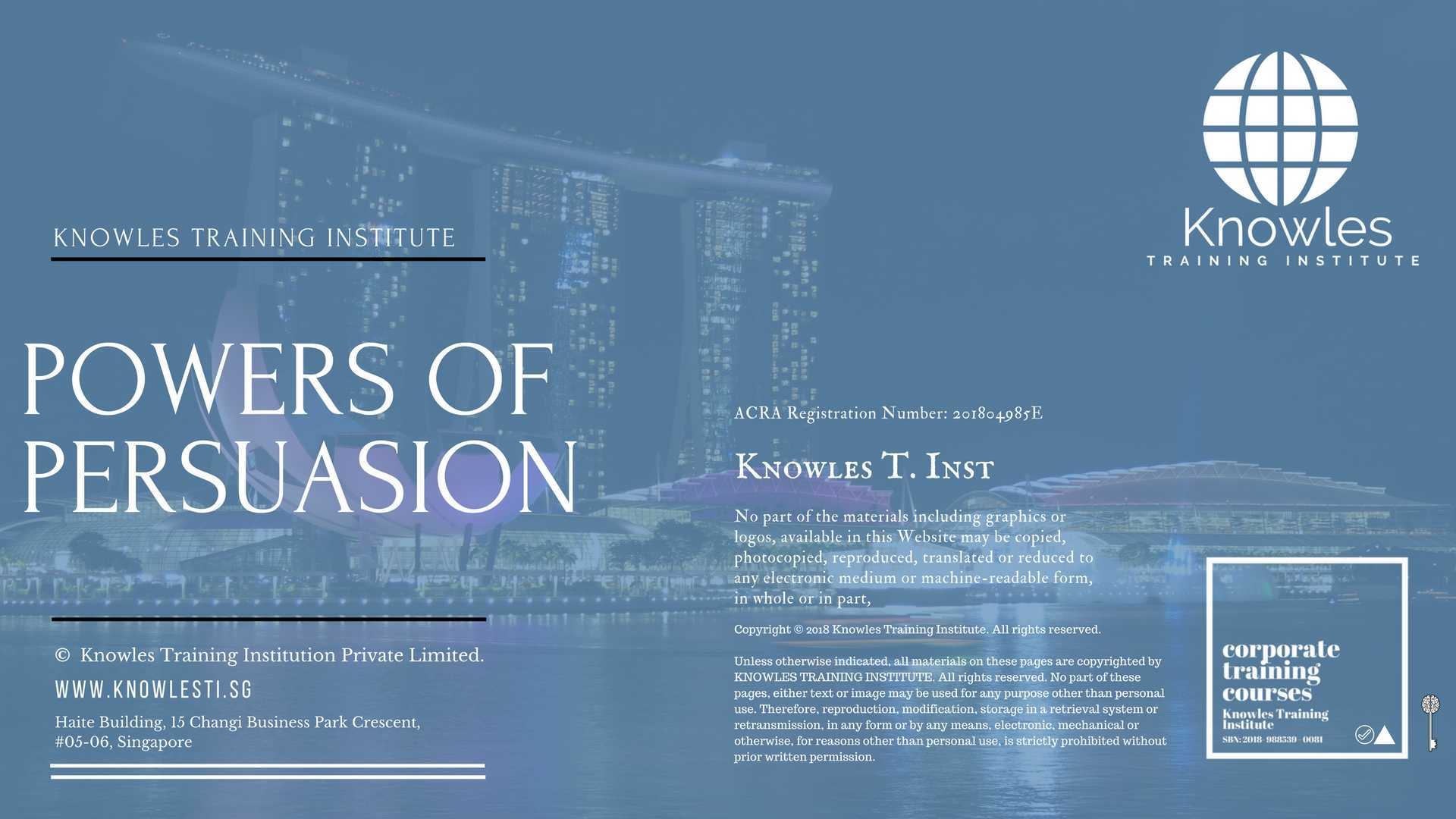 Powers Of Persuasion Training Course in New Zealand