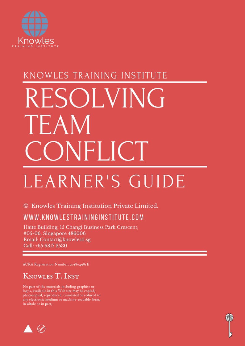 Resolving Team Conflict Course in New Zealand Learner’s Guide
