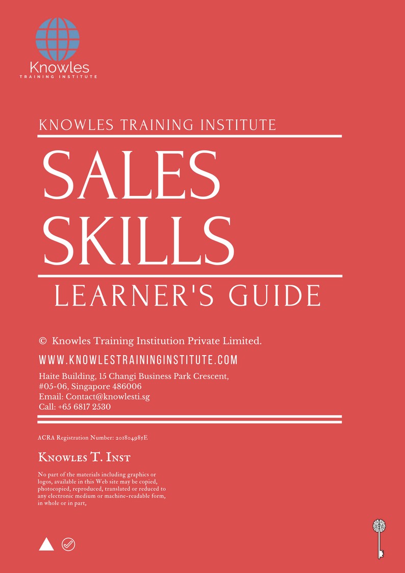 Sales Skills Course in New Zealand Learner’s Guide