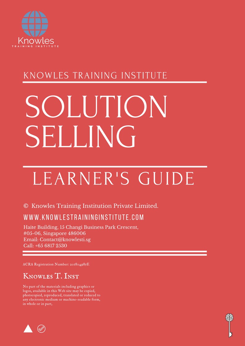 Solution Selling Course in New Zealand Learner’s Guide