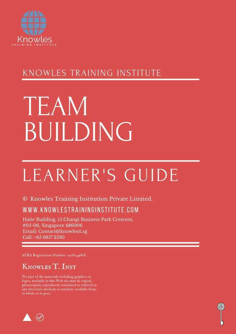 Team Building Training Course in New Zealand Learner’s Guide