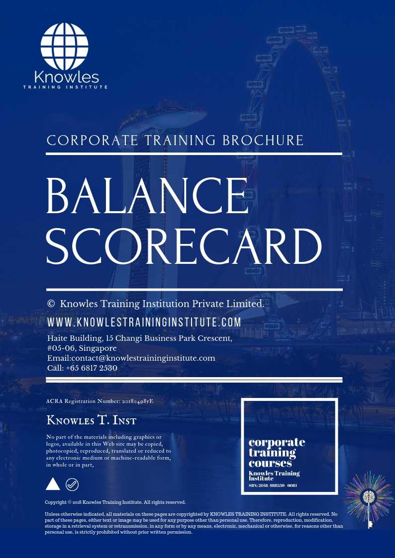The Balanced Scorecard Training Course in New Zealand Brochure
