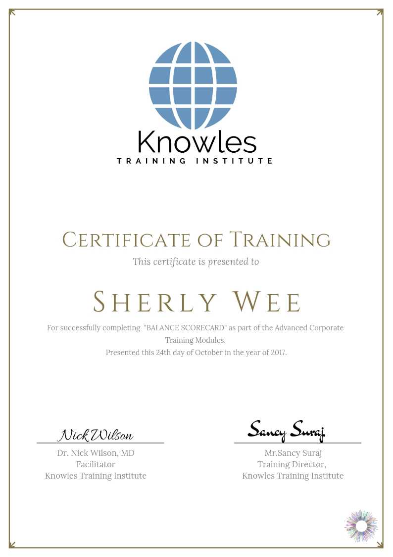 The Balanced Scorecard Training Course in New Zealand Certification