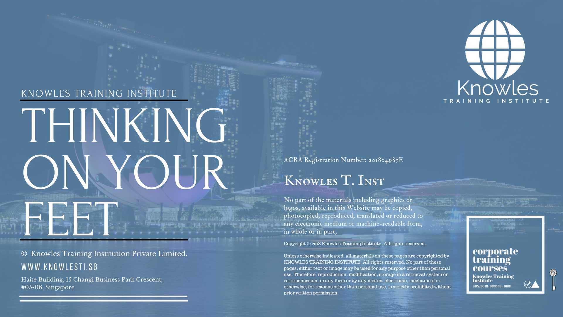 Thingking On Your Feet Training Course in New Zealand