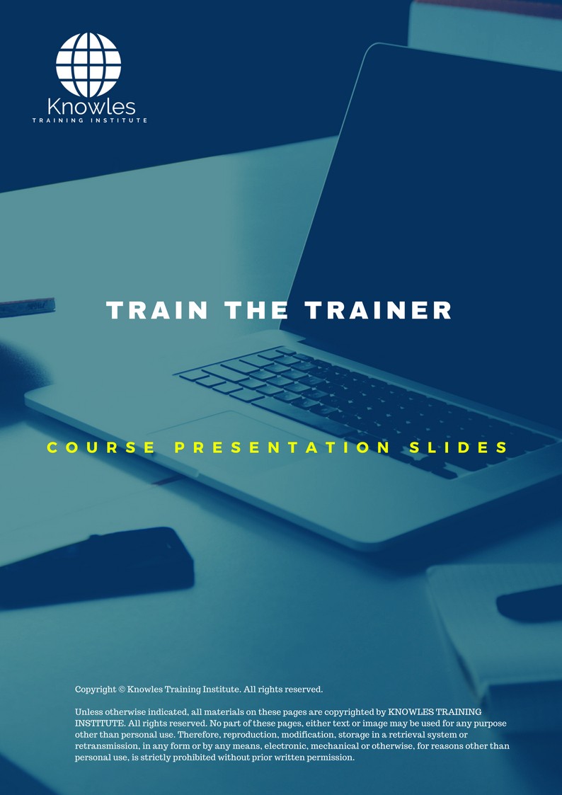 Train The Trainer in New Zealand PPT Slides Used During Course