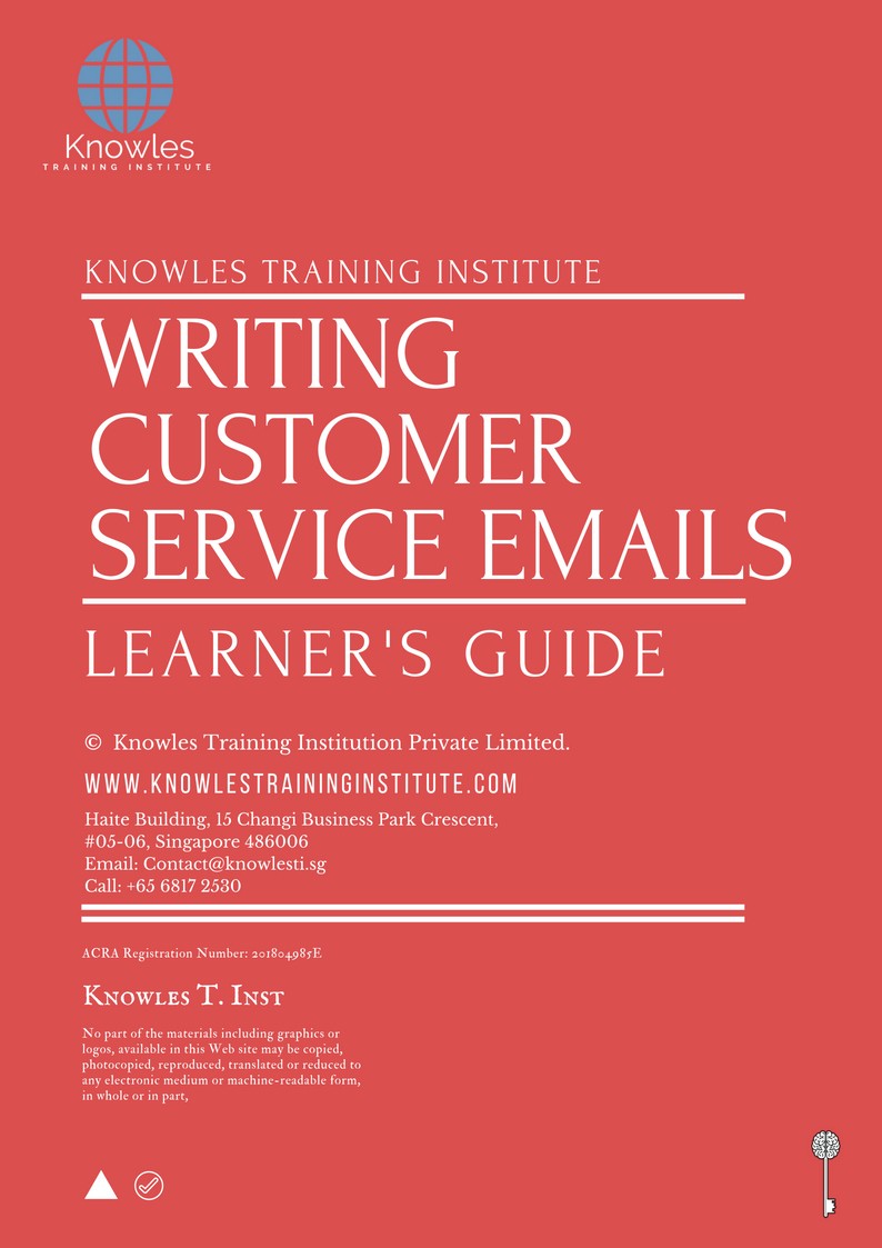 Writing Customer Service Emails Course in New Zealand Learner’s Guide