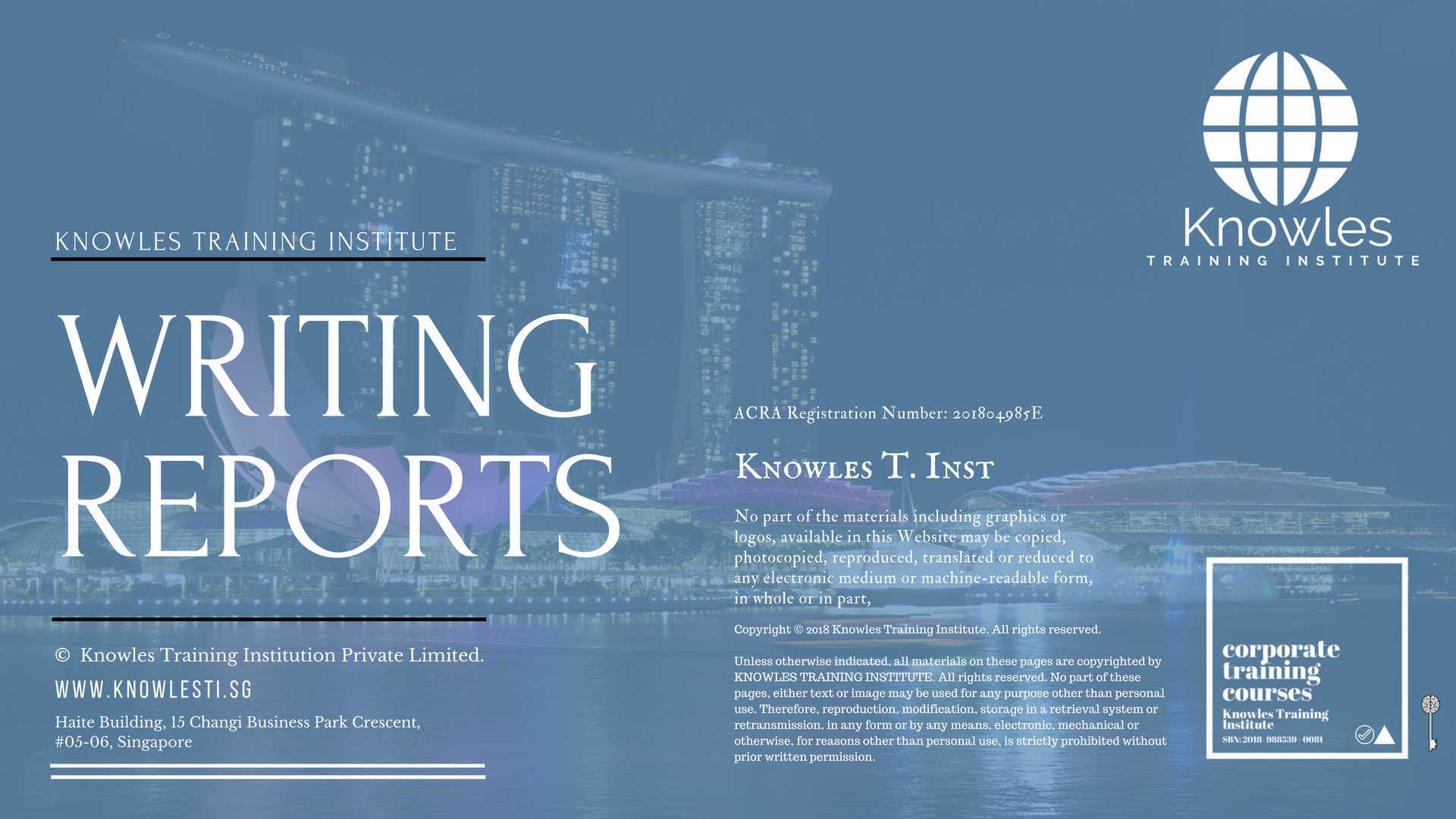 Writing Reports Training Course in New Zealand
